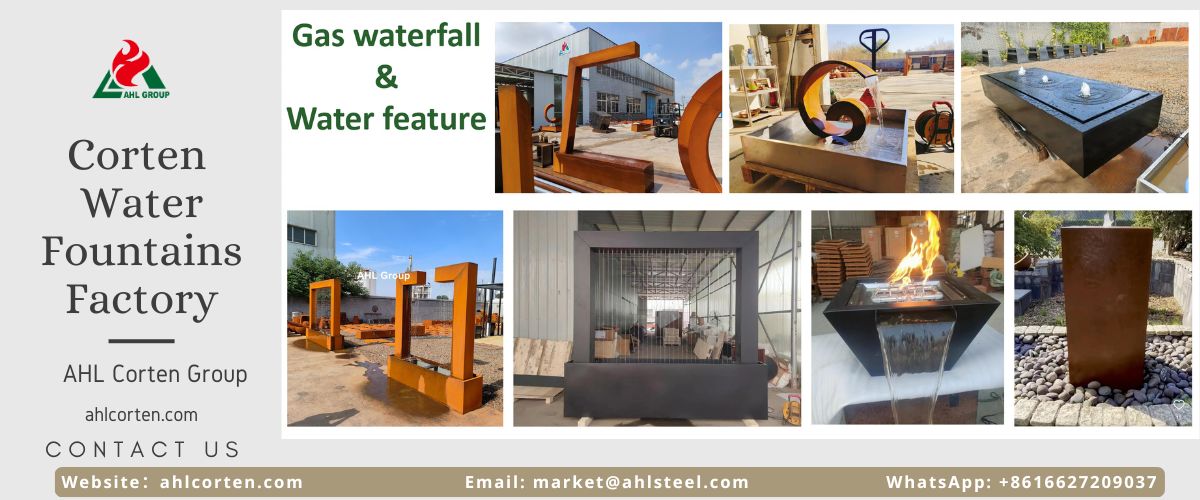 garden corten water fountain for sale